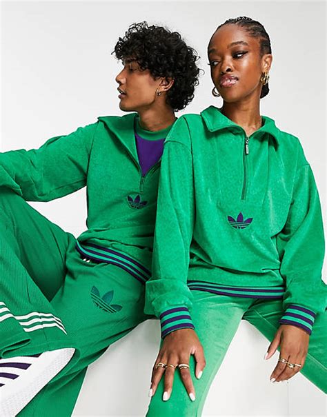 adidas Originals 'adicolor 70s' unisex funnel velour 